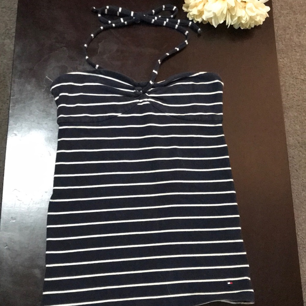 Stripped navy blue Tommy Hilfiger tube top